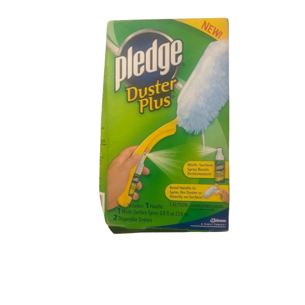 PLEDGE DUSTER Plus M1 Handle 2 Disposable Dusters 1 Multi-Surface Spray NEW‎ NOS